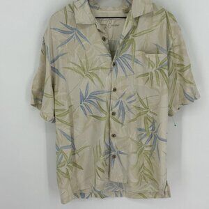 Tommy Bahama Hawaiian 100% Silk Men’s Shirt Short Sleeve Size Large